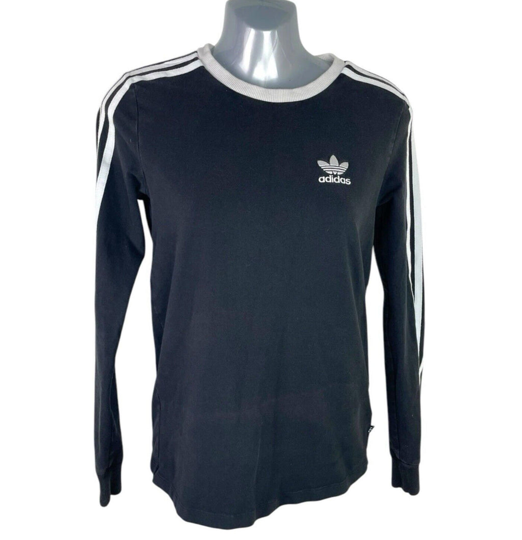 Adidas Black Long Sleeve T-shirt Top Women's UK Size 6
