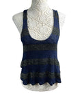 New Look Knit Tank Top Glitter Stripe Detail Women's UK Size 8