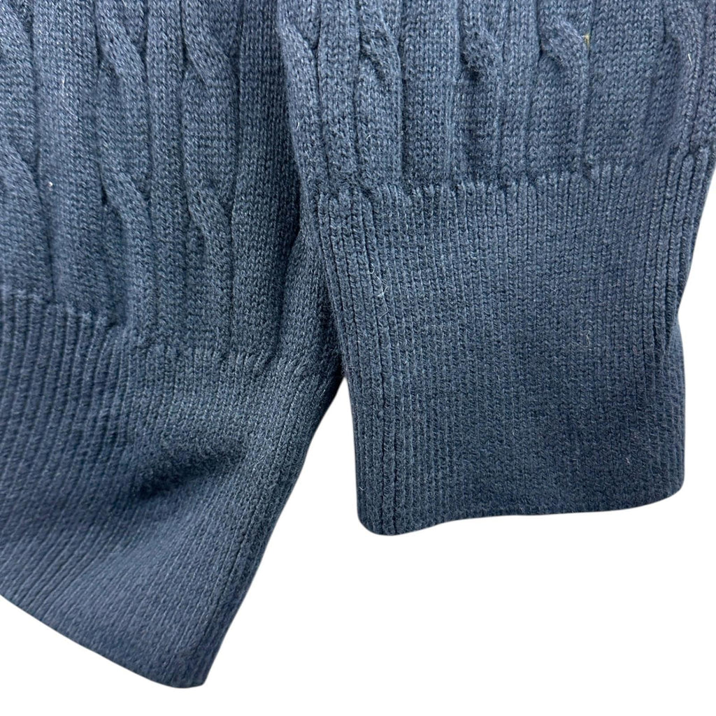 Nautica Knit Jumper Men's UK Size XL Navy Blue 100% Cotton Long Sleeve Crew Neck