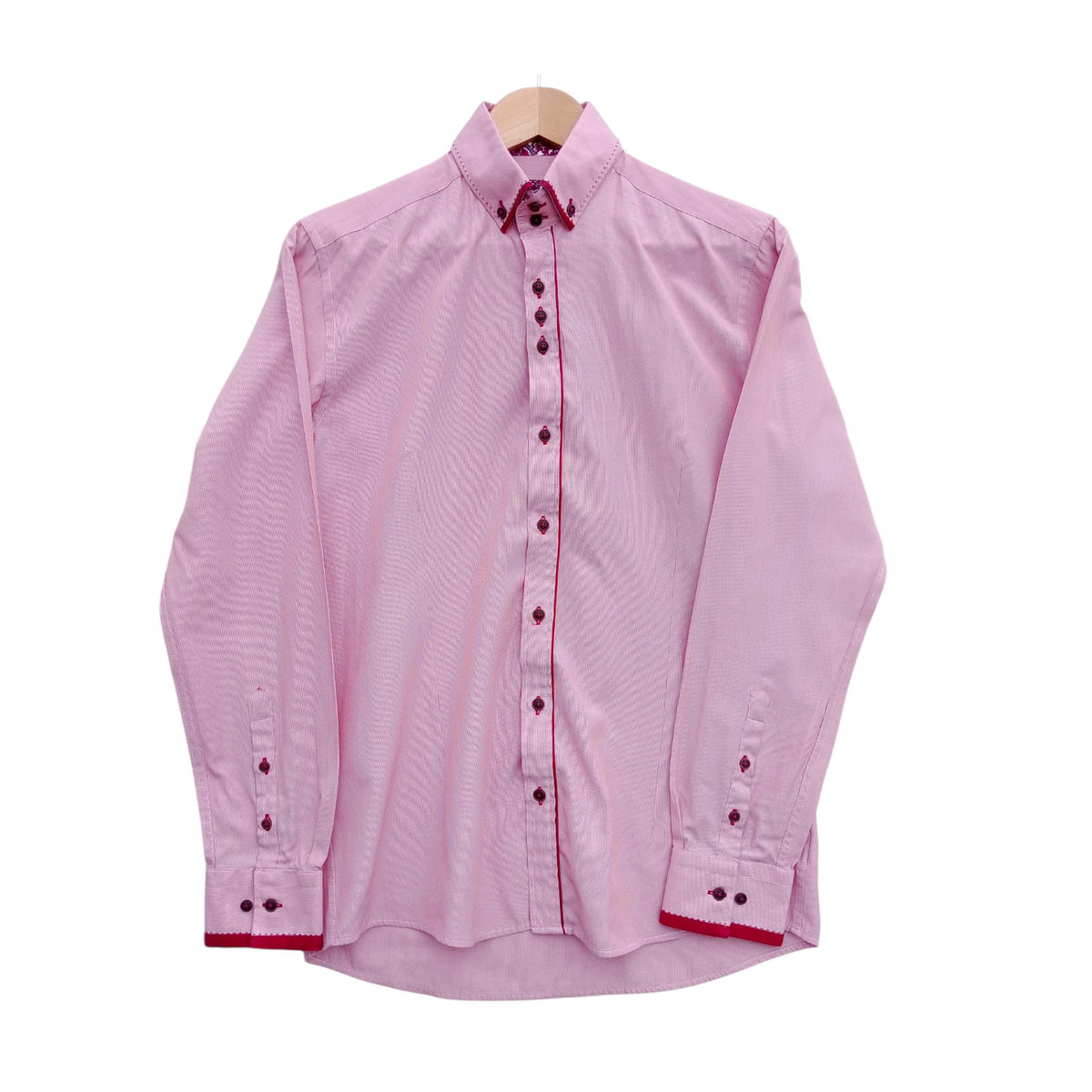 Guide London Shirt Long Sleeve Pink Striped UK Size M 38" Chest 14.5" Collar