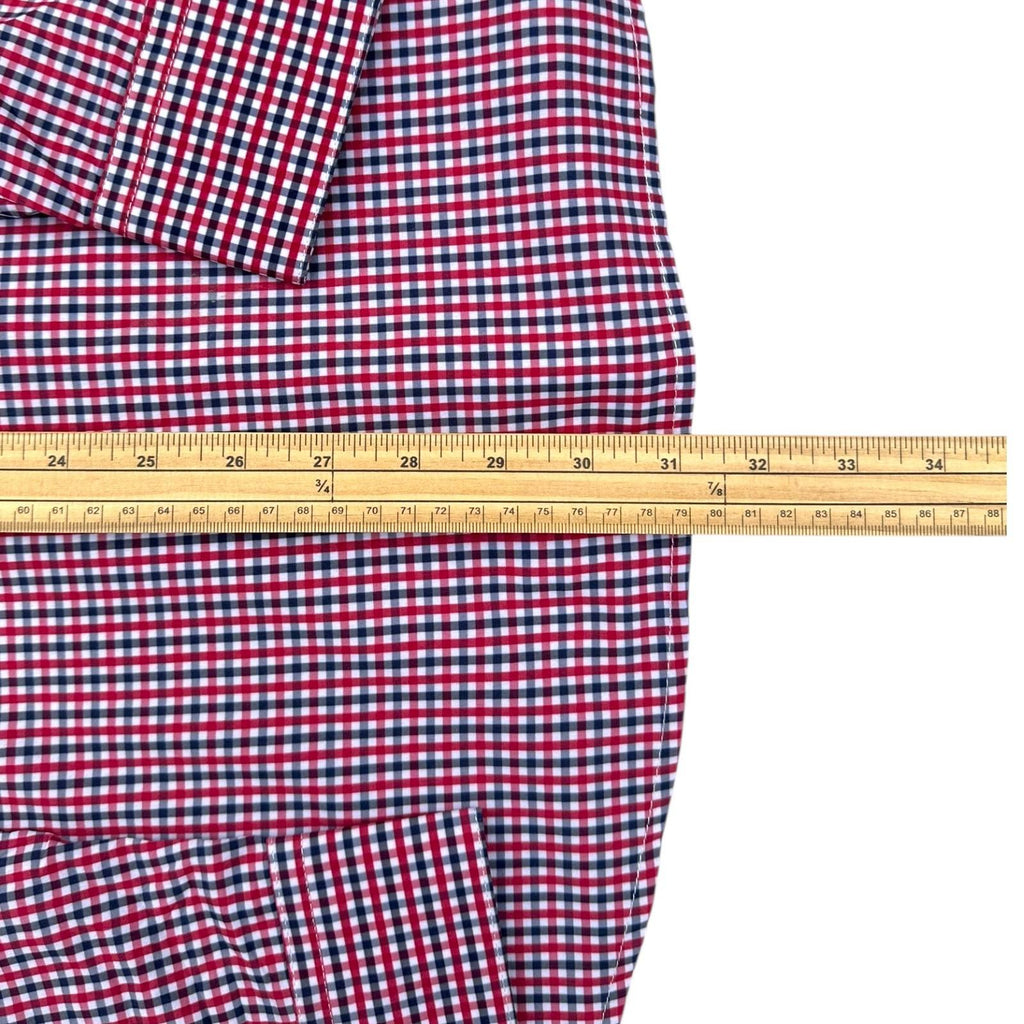 Nautica Button Up Plaid Shirt Men's UK Size L Slim Fit Long Sleeve Pockets