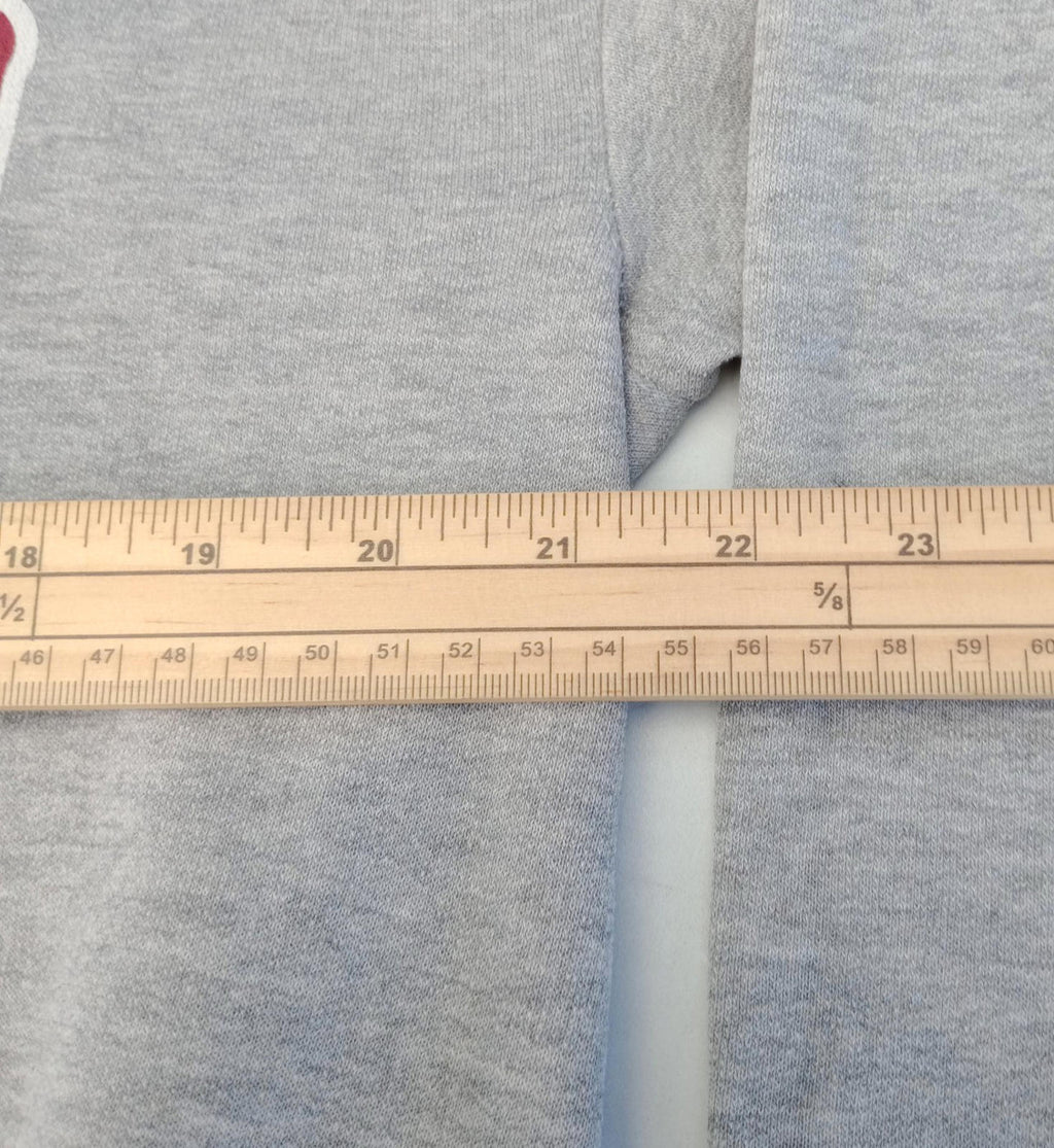 Gildan Gray USA High School Baseball Hoodie Men's UK Size M Grey Jersey Hooded Pockets