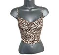 Stradivarius Crop Top Swirl Design Tie Back Design Women's UK Size XS