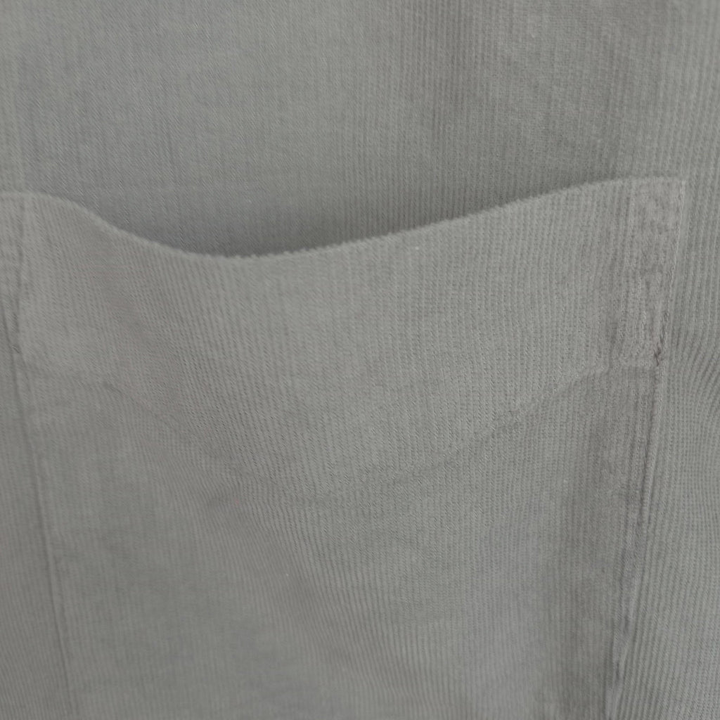 7 Diamonds Corduroy Shirt Men's UK Size XL Grey Long Sleeve Pocket 100% Cotton