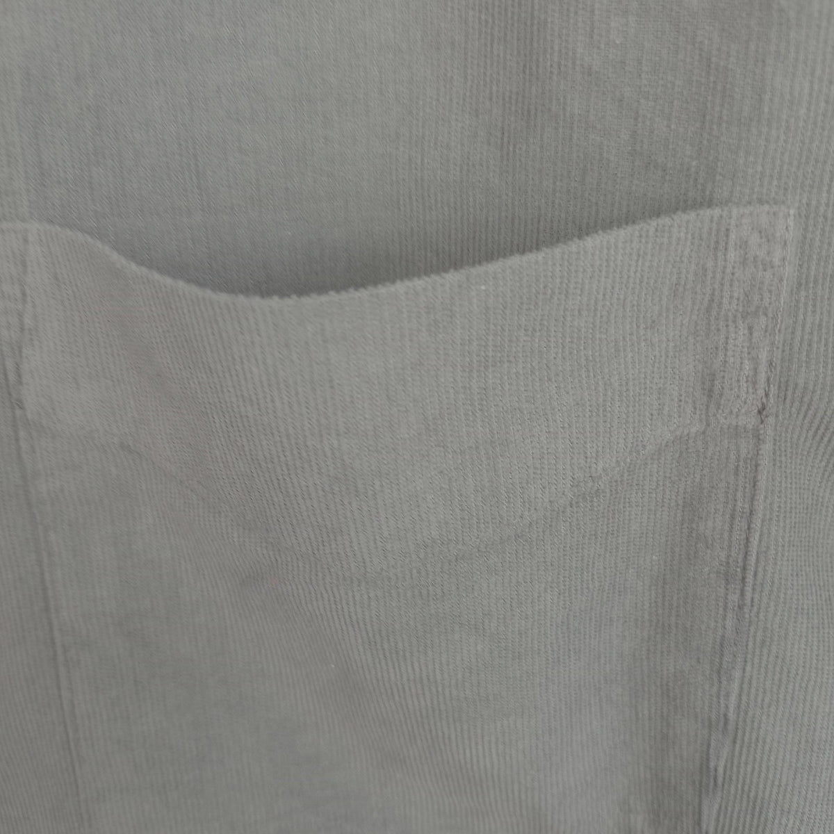 7 Diamonds Corduroy Shirt Men's UK Size XL Grey Long Sleeve Pocket 100% Cotton