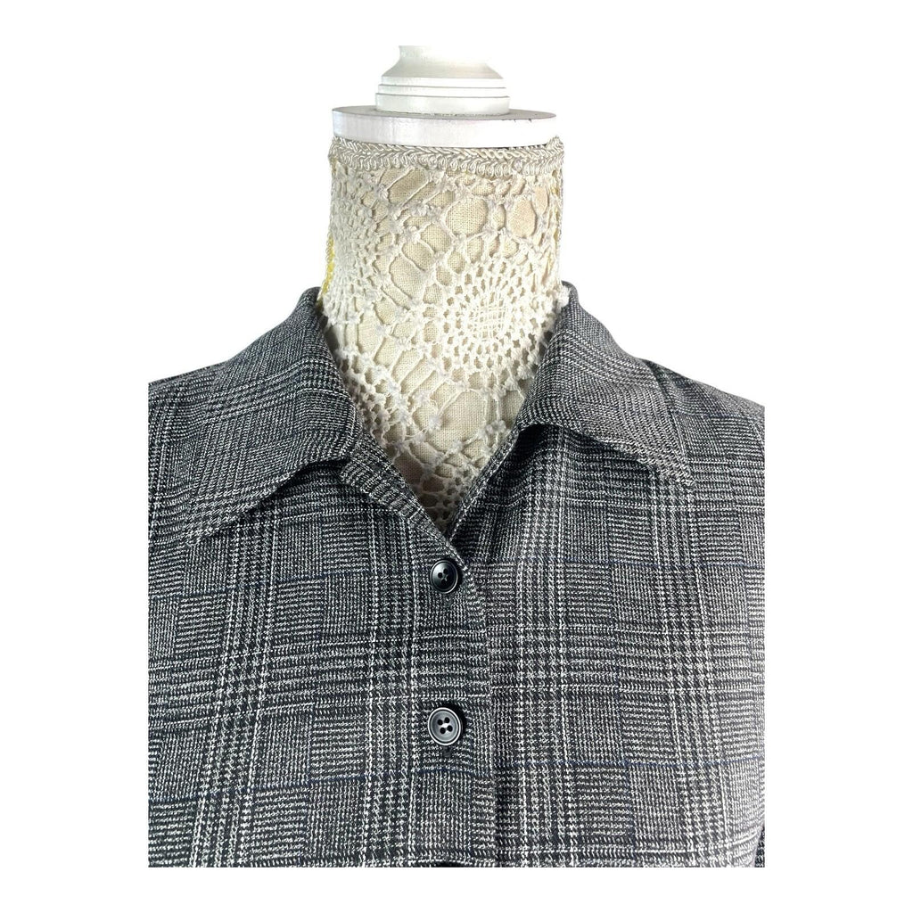 Storm Apparel Gray Storm Apparel Grey Check Shirt Top Women's UK Size S