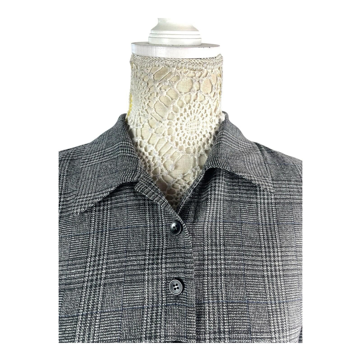 Storm Apparel Gray Storm Apparel Grey Check Shirt Top Women's UK Size S
