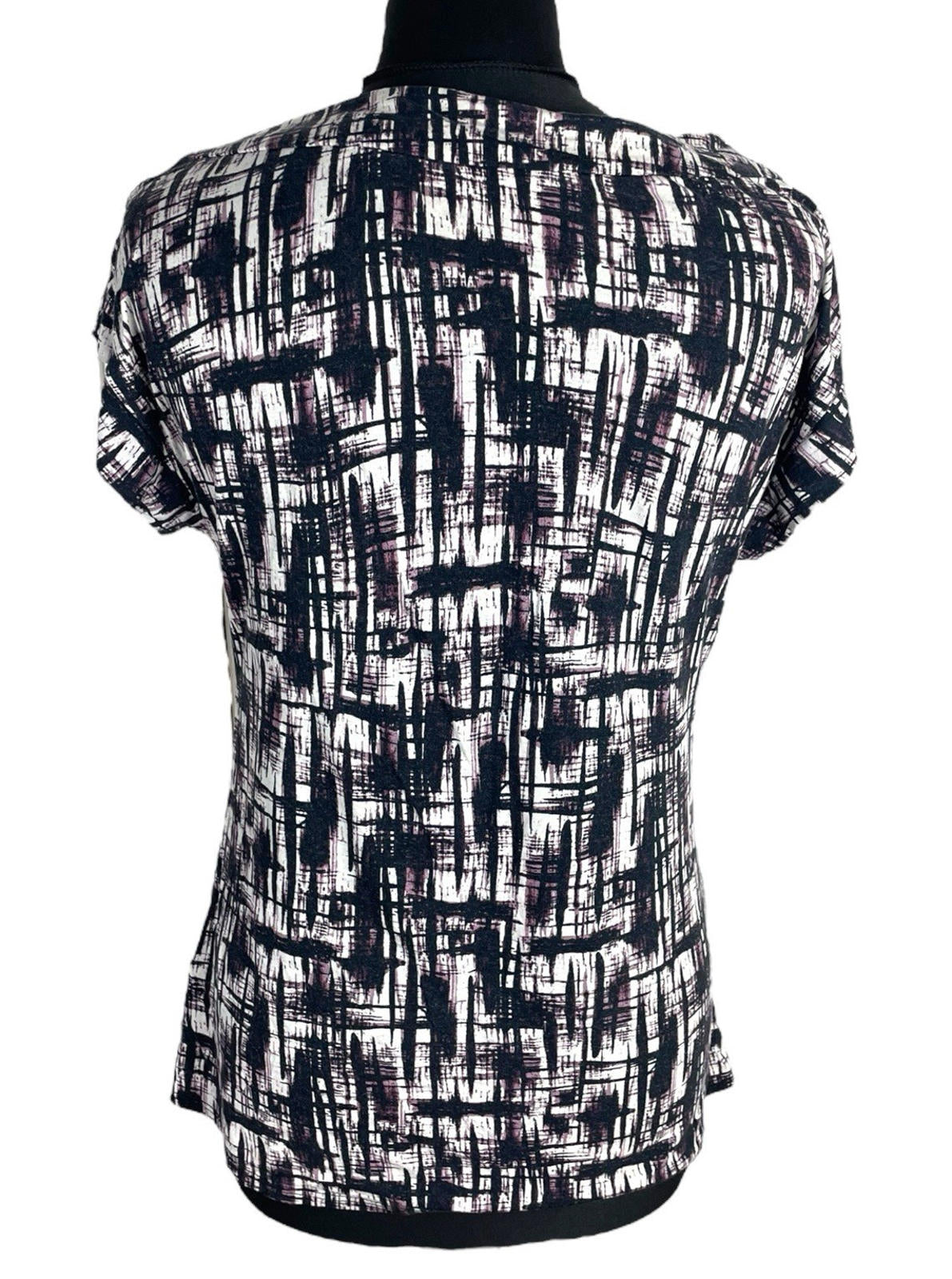 Next Black Purple T-shirt Top Flattering Women's UK Size 10