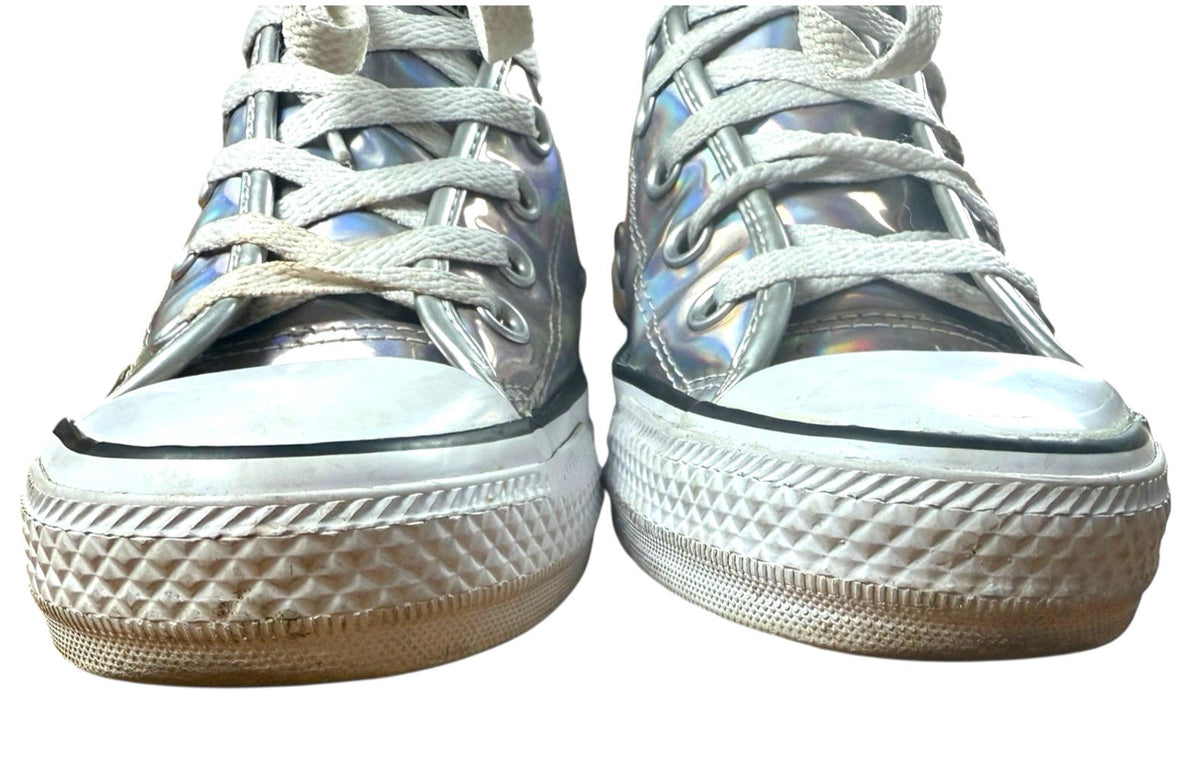 Converse All Star Low Top Sneakers Irredescent Lace Up UK Size 4