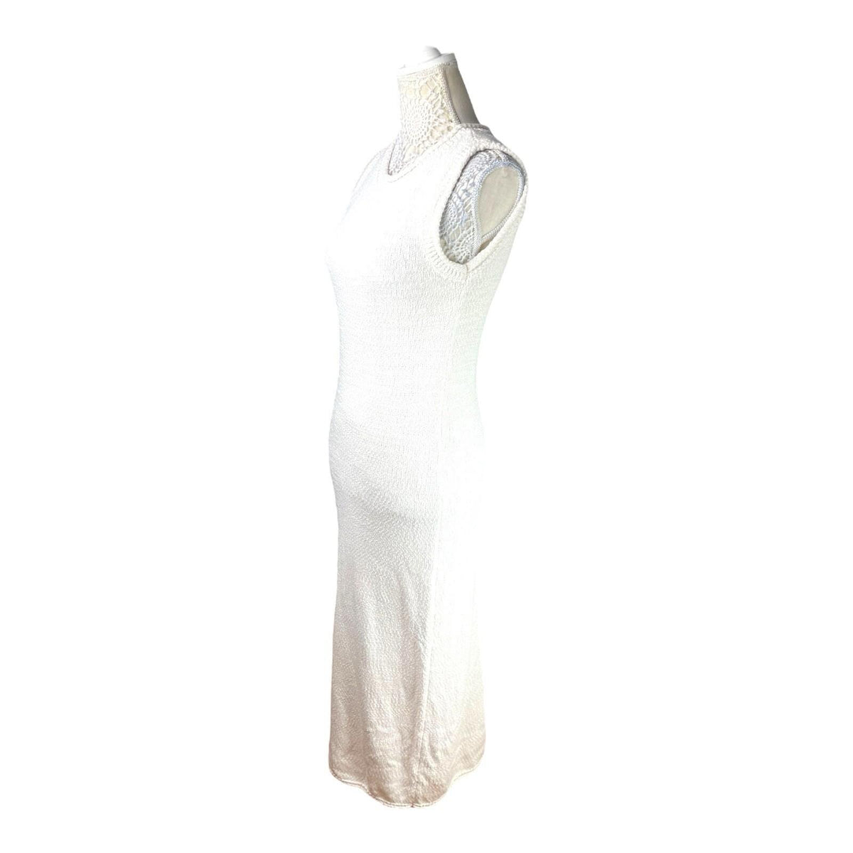Primark Ivory Knit Maxi Dress Relaxed Fit Women’s UK Size XS