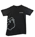 M&O KNITS Black Chicken Graphic Print T-Shirt Men's Size M Black Crew Neck 100% Preshrunk Cotton