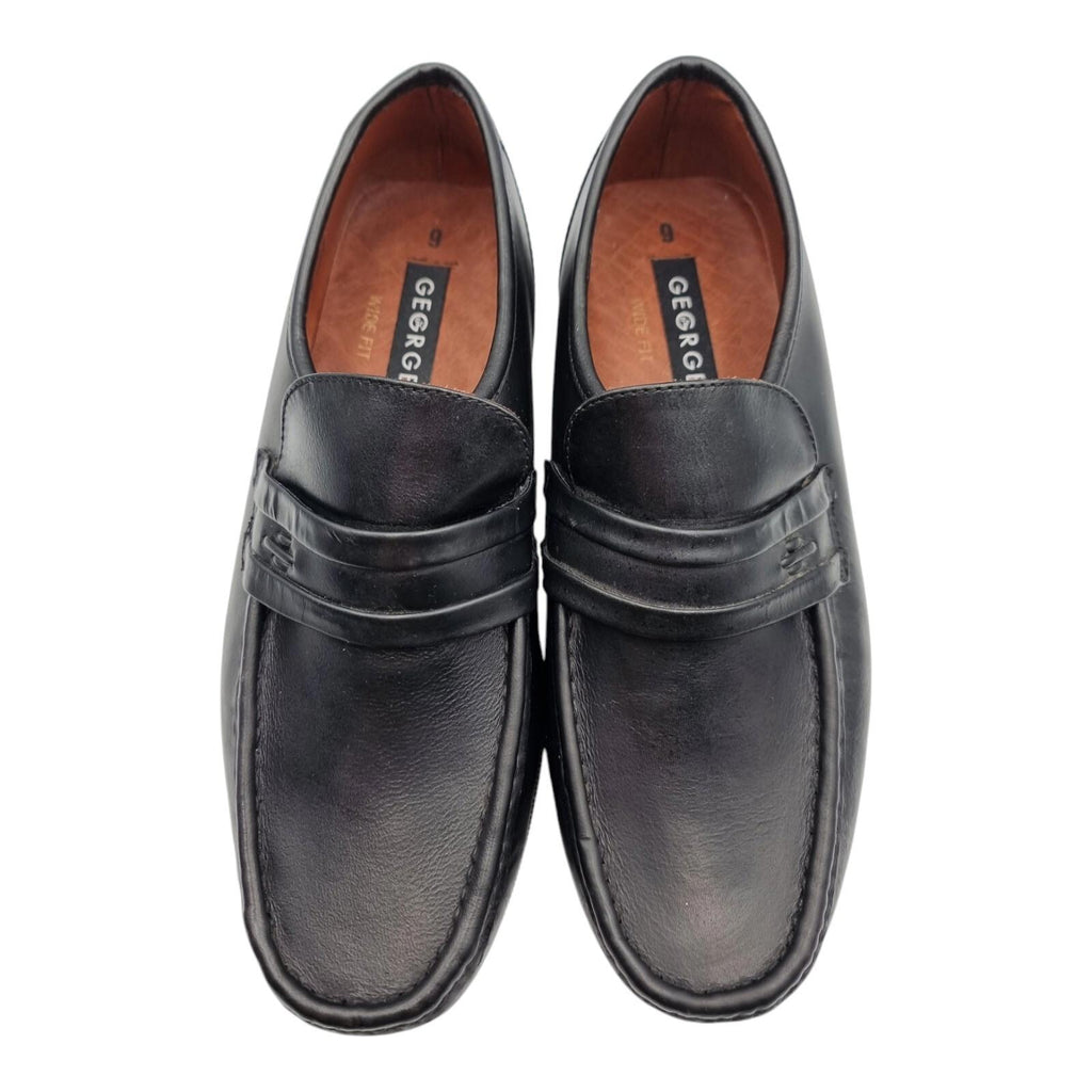 George Black George Black Shoes Faux Leather Slip On Loafers Wide Fit Men's UK Size 6