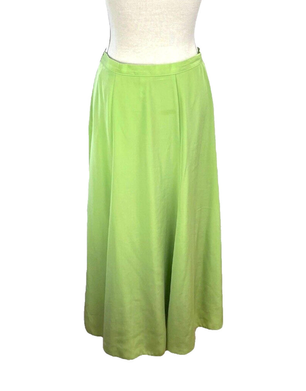 Alexon Skirt & Shirt Blouse Suit Women's UK Size 14 Green Satin 2 Piece Set