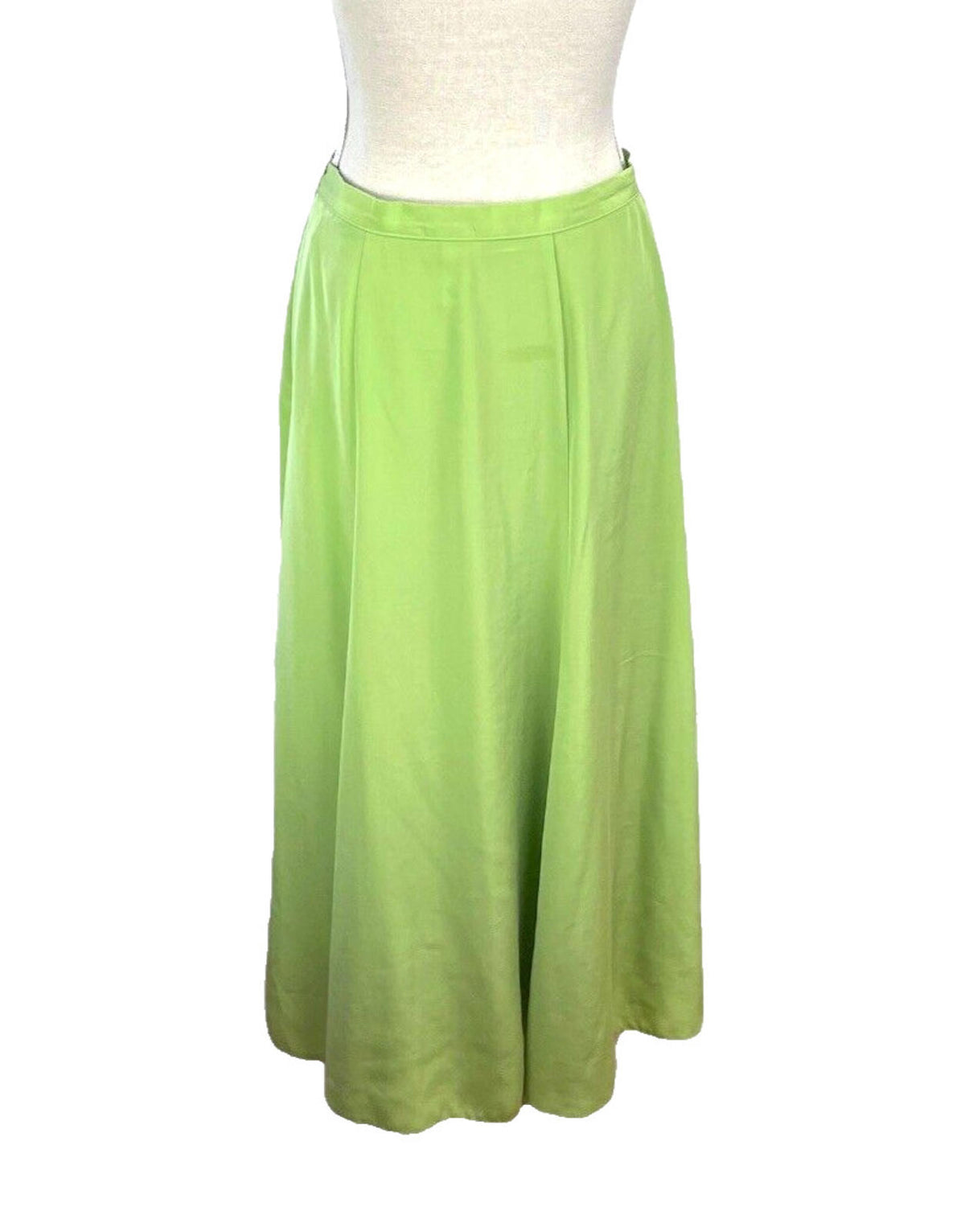 Alexon Skirt & Shirt Blouse Suit Women's UK Size 14 Green Satin 2 Piece Set