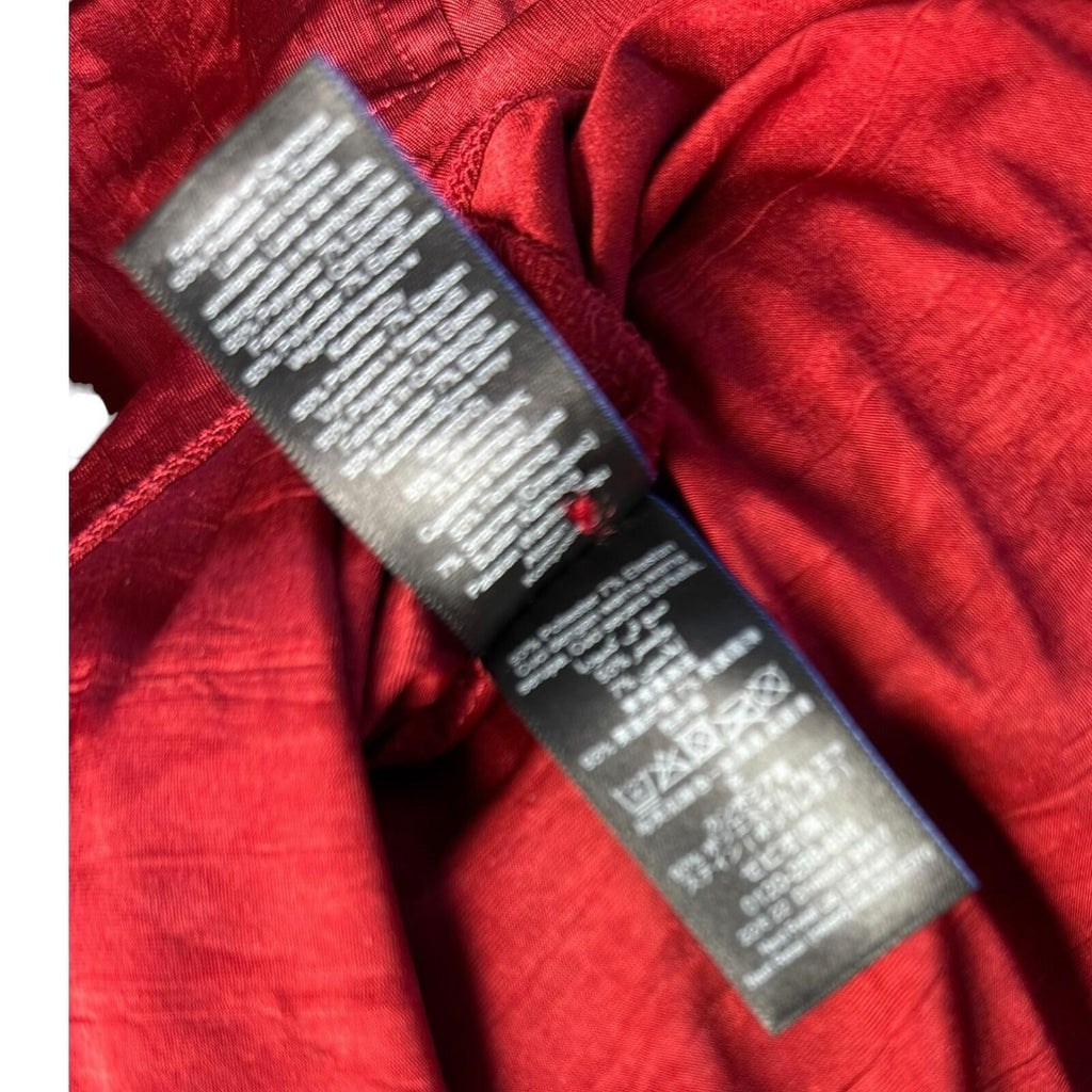 Next Satin Shirt Blouse Women's UK Size 20 Long Sleeve Collared Red