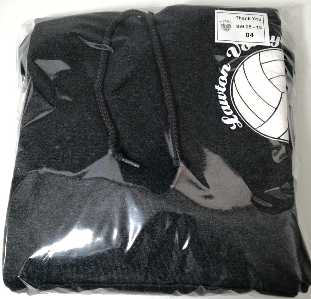 Lawton Volleyball Hoodie Men's Size M Slate Grey Jersey Hooded Pockets Sports