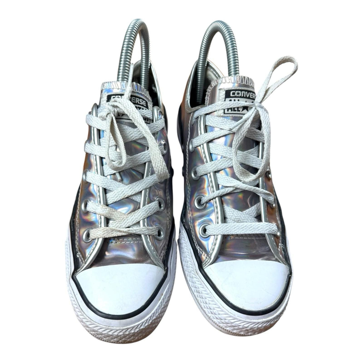 Converse All Star Low Top Sneakers Irredescent Lace Up UK Size 4