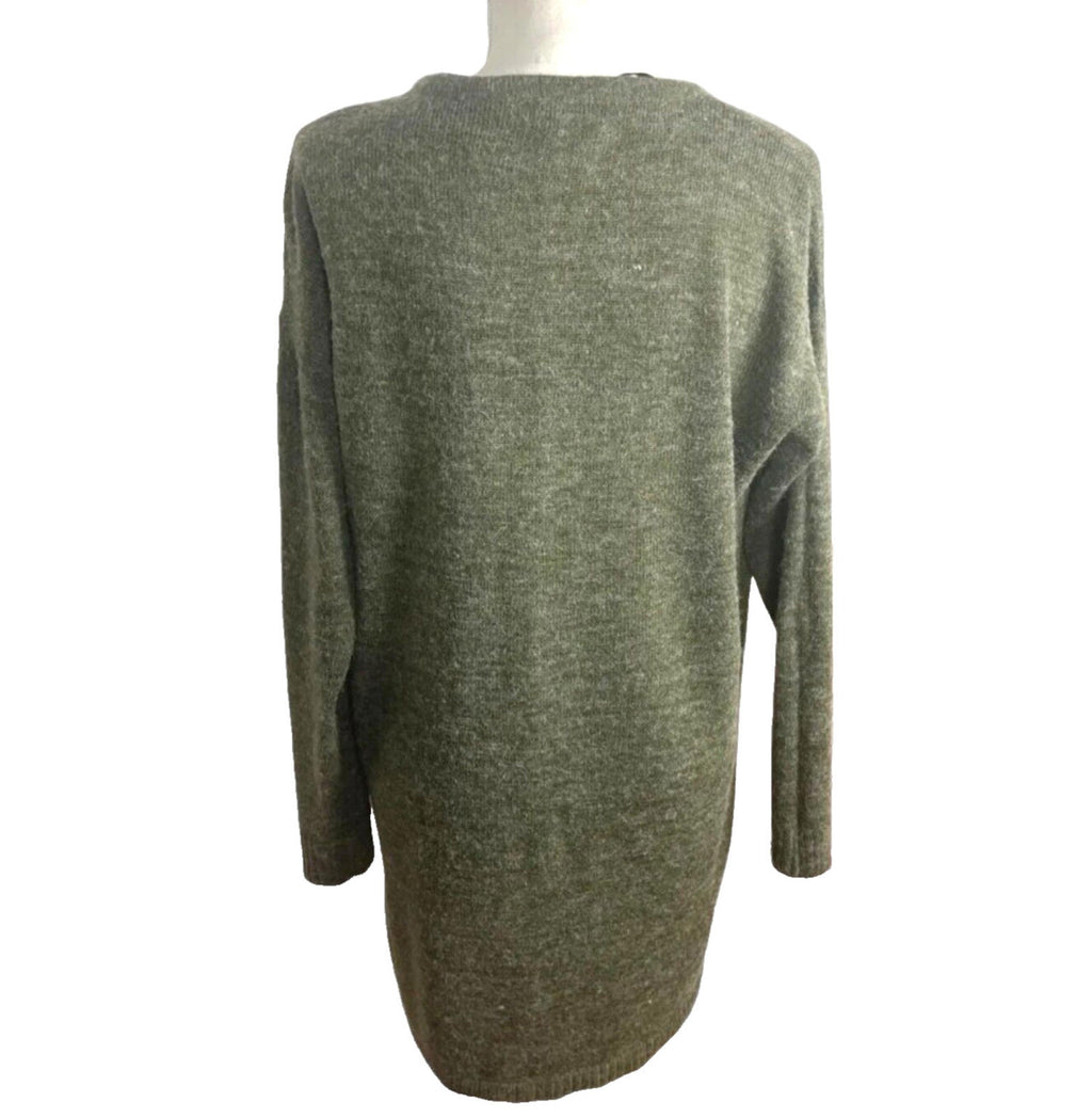 VILA Khaki Vila Jumper Dress Green Over Sized Summer Women's UK Size M