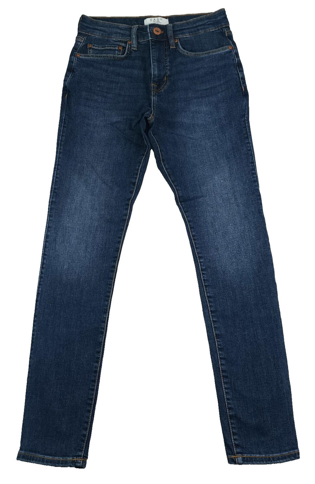 Easy Navy Easy Jeans Men's UK Size W28 L29 Blue 5 Pocket Cotton Rich Denim Zip Front