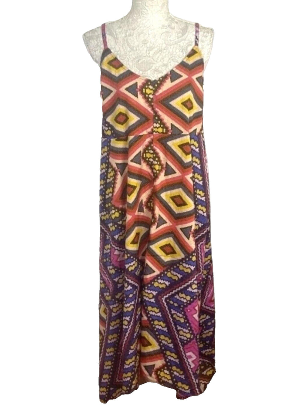Simply Be Dress Diamond Abstract Summer Women's UK Size 16