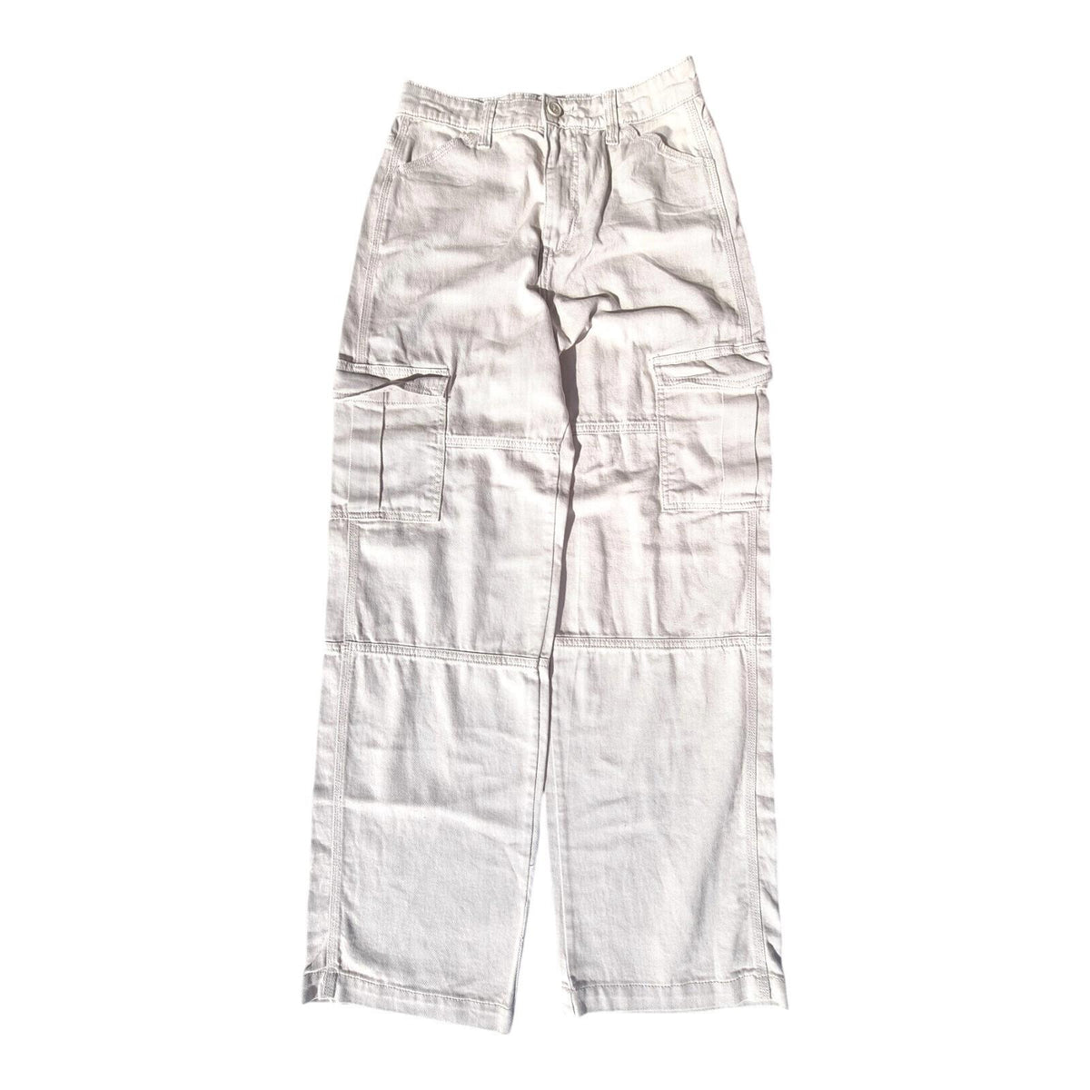 Divided Light Beige Denim Cargo Jeans Women's UK Size XS