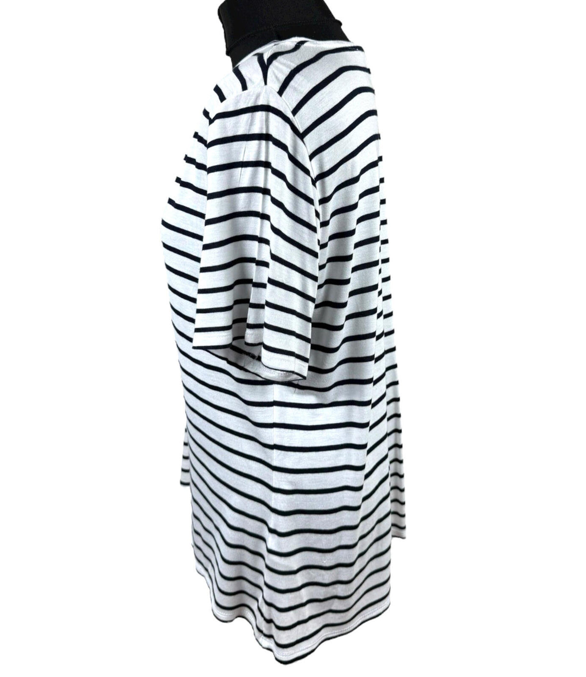Marks & Spencer White Stripe T-Shirt Top Nautical Women's UK Size 16