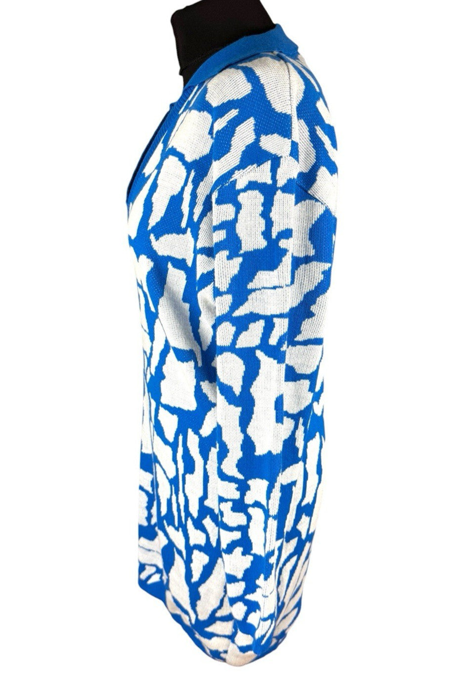 I Saw It First Jumper Dress Women’s UK Size 14 Blue White Long Sleeve Collared