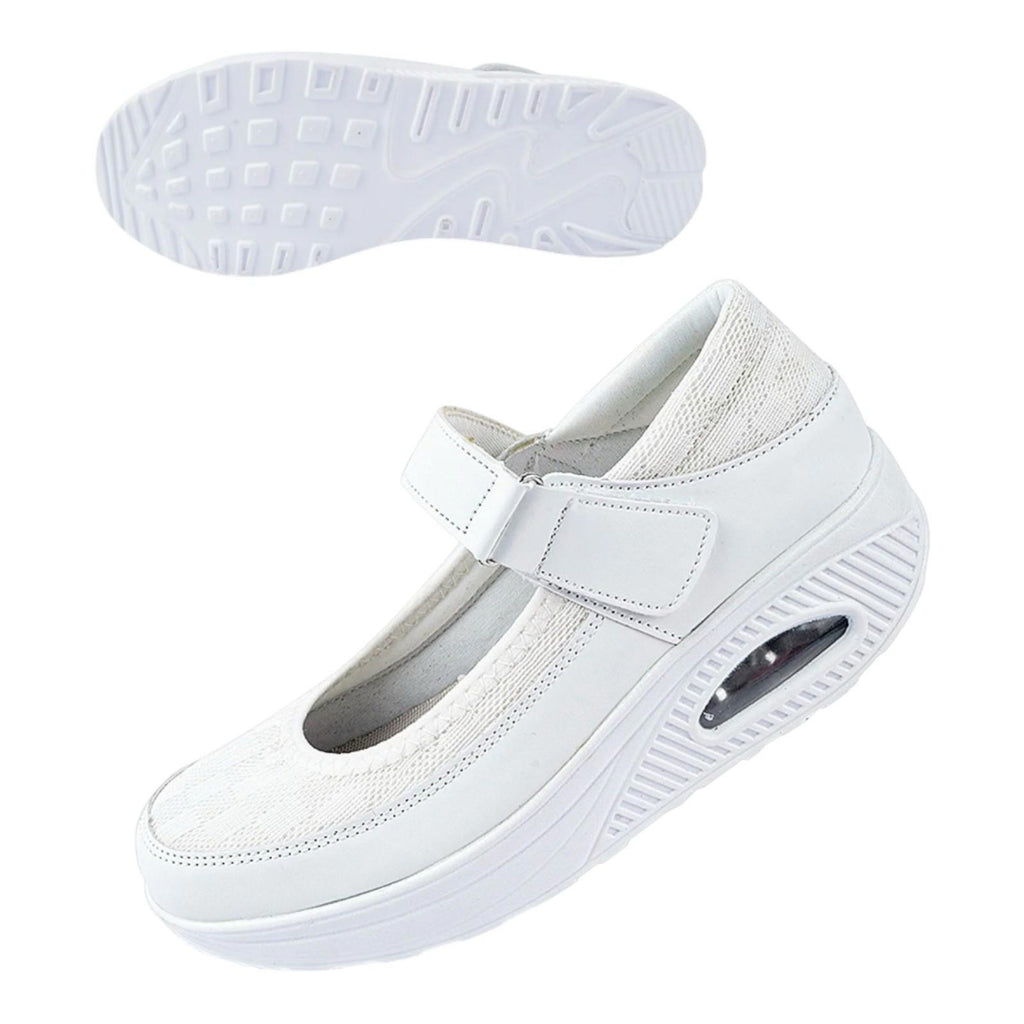 Git Up White Nurse Shoes Adjustable Strap Women's UK Size 9.5