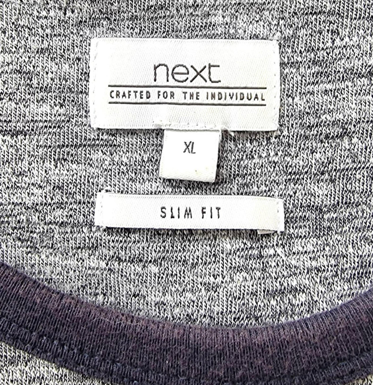 Next T-Shirt Grey San Francisco Slim Fit Crew Neck 100% Cotton Men's UK Size XL