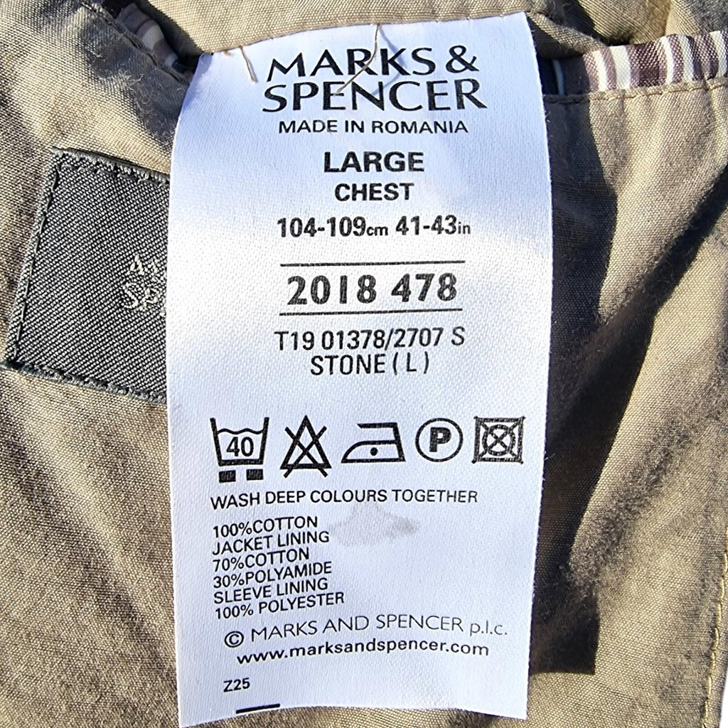 Marks & Spencer Blazer Jacket Beige Men's UK Size 42R