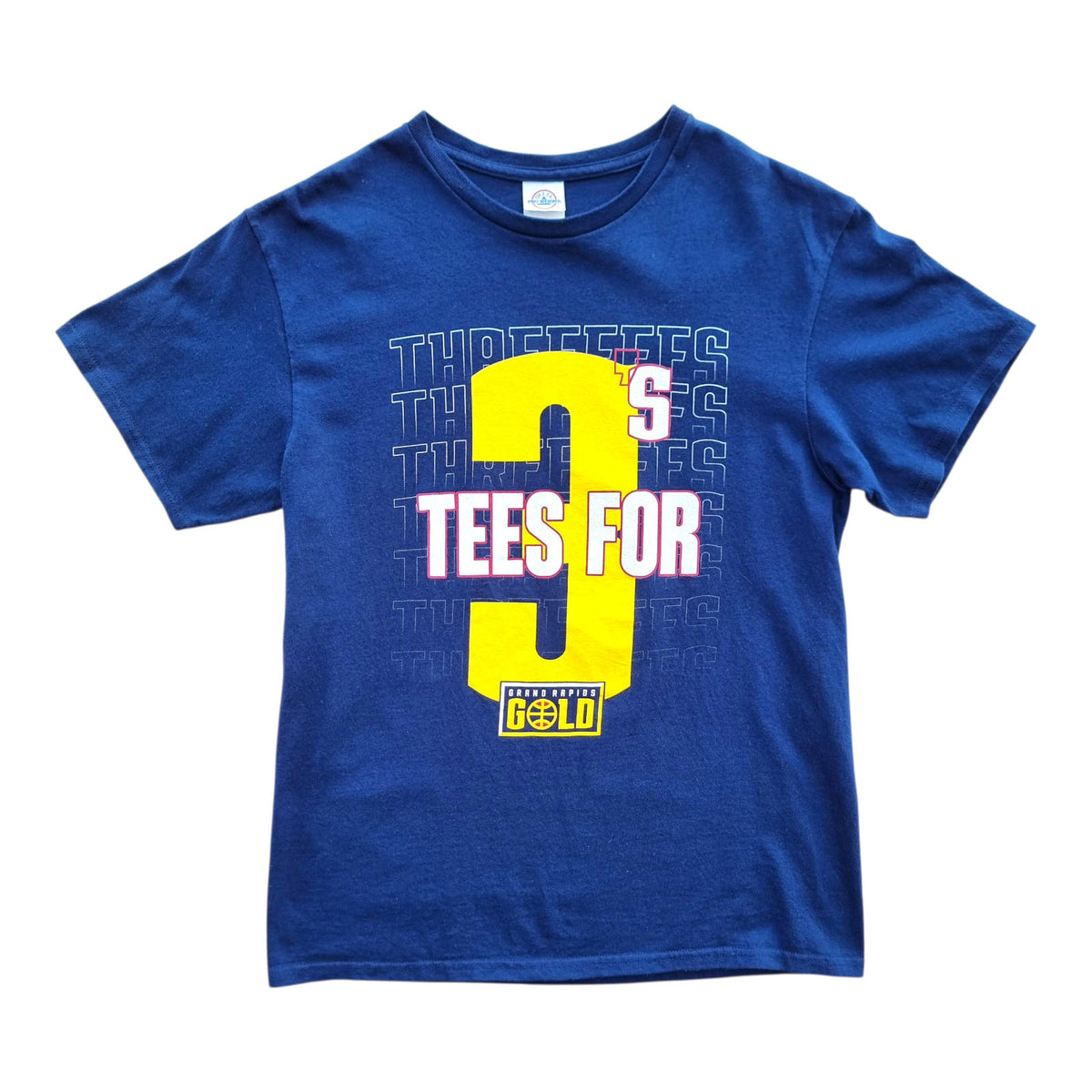 Graphic Print T-Shirt Basketball Men's UK Size M Blue Crew Neck 100% Cotton