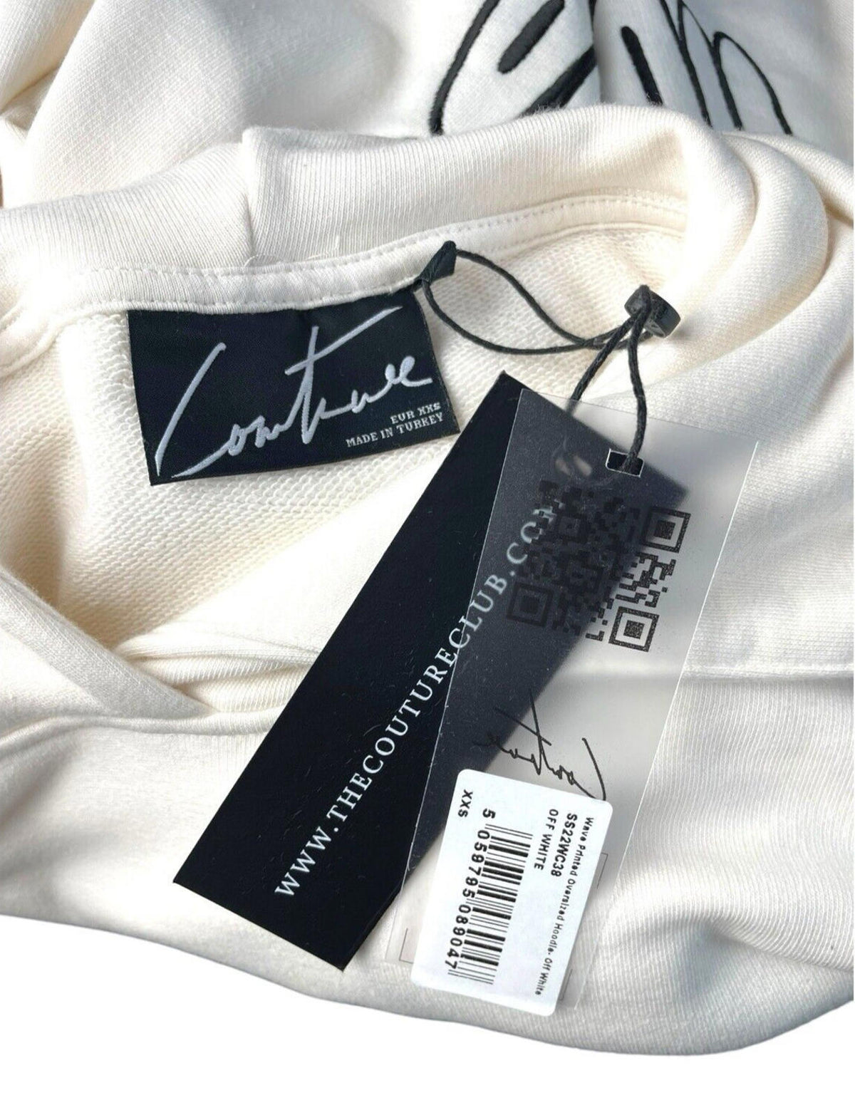 The Couture Club Off White Oversized Hoodie Women’s UK Size XXS