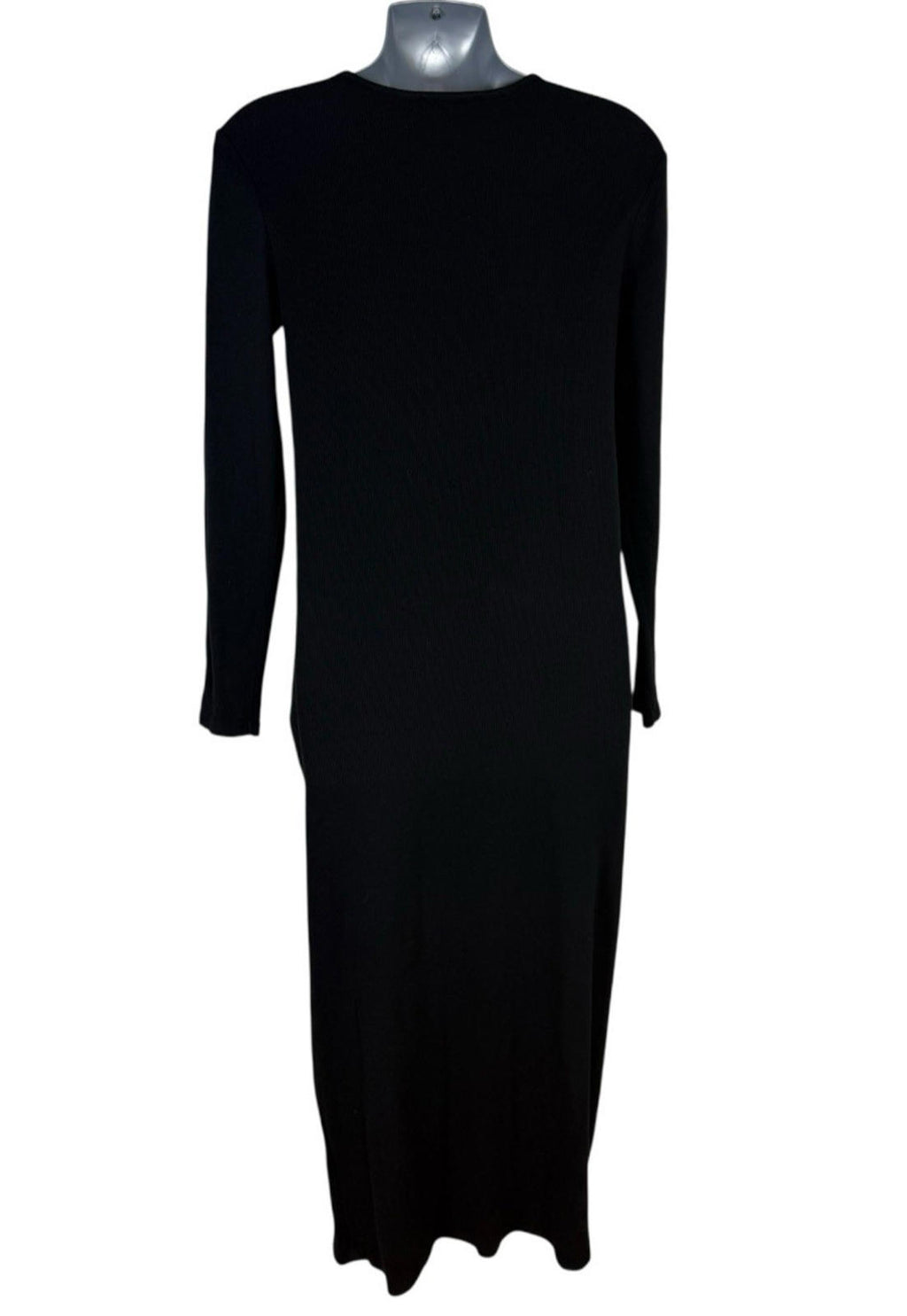 New Look Maternity Dress Black Ribbed Stretch Long Sleeve Women’s UK Size 14