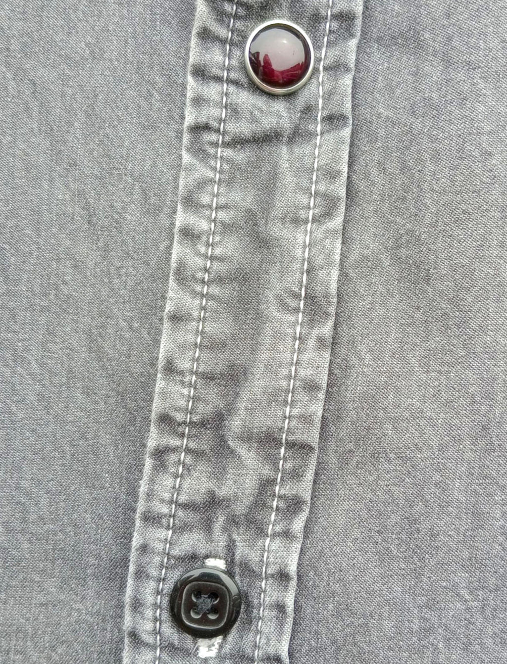Cedar Wood State Denim Shirt Grey Long Sleeve 100% Cotton UK Men's Size XL