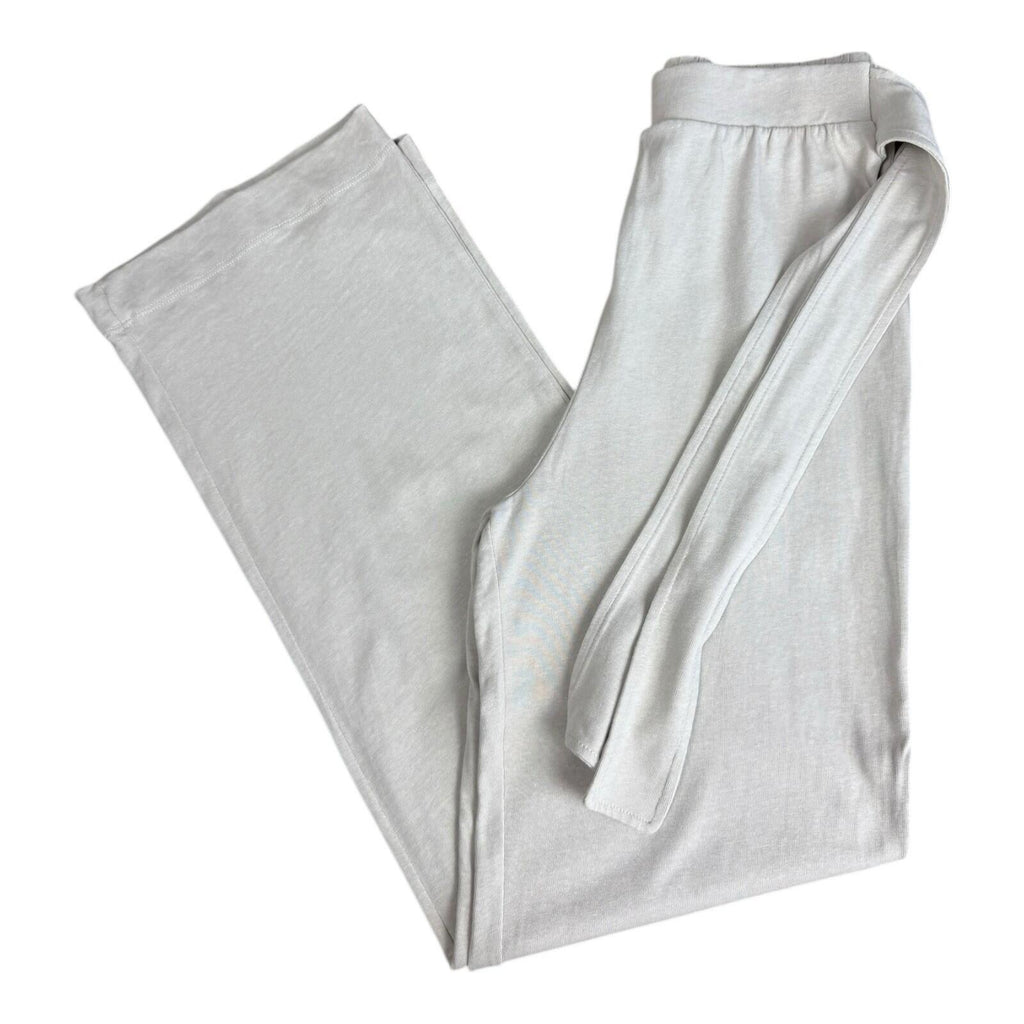 Zara Wide Leg Trousers Women’s UK Size S High Waist Tie Front Beige