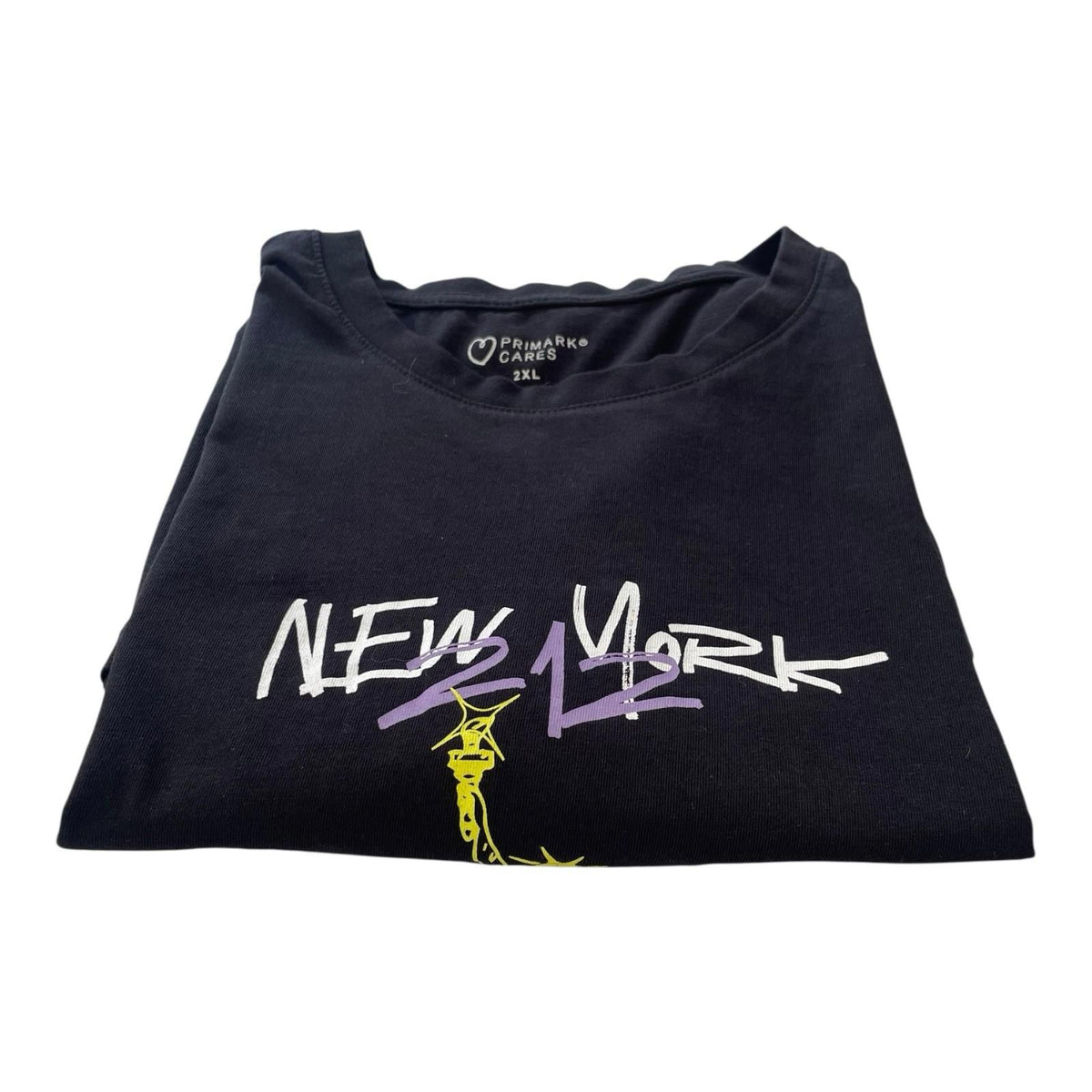 New York 212 Downtown 1981 T-Shirt Men's UK 2XL Black Crew Neck Graphic Print
