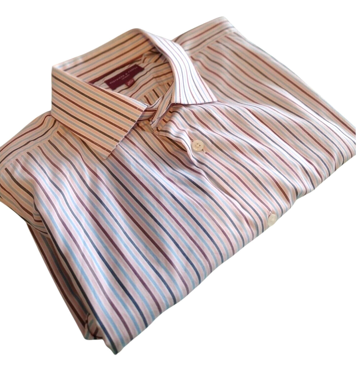 Westwood & Parkes Stripe Shirt Long Sleeve Men's UK Size XL 44" Chest