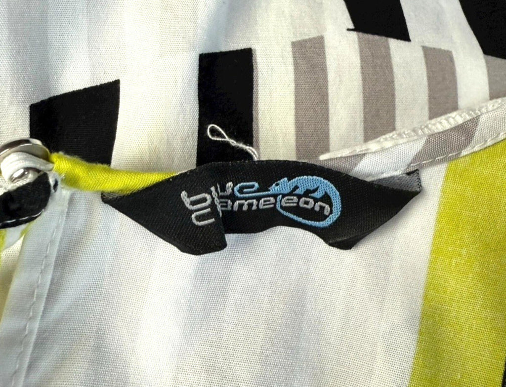 Blue Chameleon White Blue Chameleon Stripe T-shirt Blouse Lightweight Women's UK Size 12
