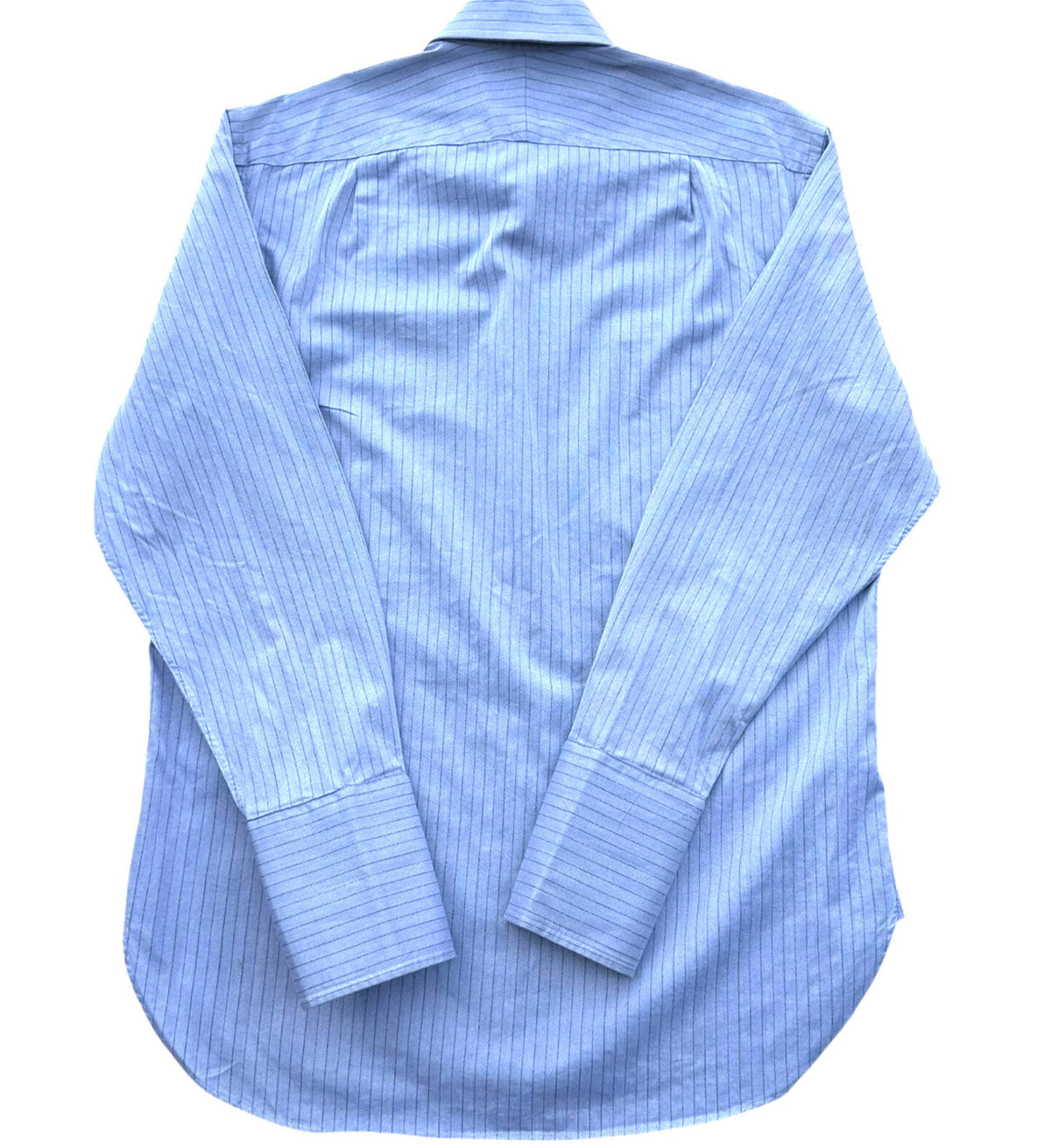 Charles Tyrwhitt Shirt Long Sleeve Striped 100% Cotton Blue Men's UK Size Large