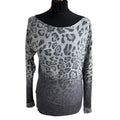 Inspire Collection Gray Inspire Collection Jumper Women's UK Size 10 S - M Grey Thin Leopard Print