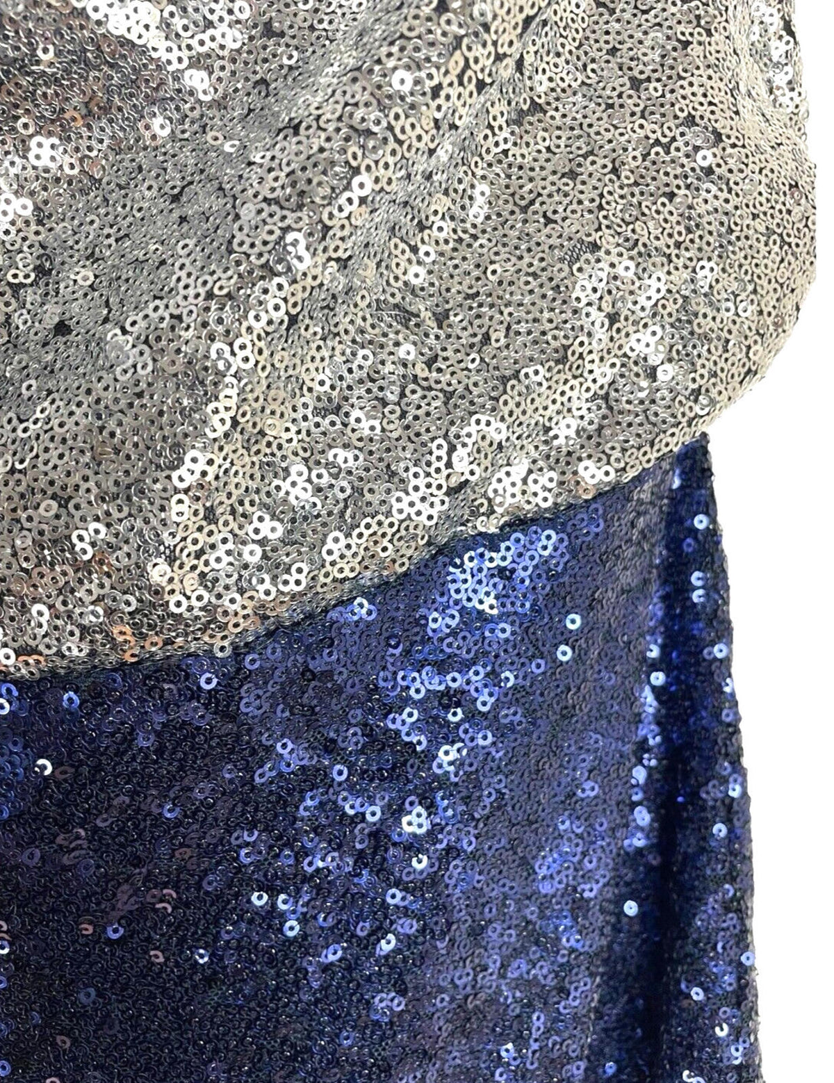 Ever-Pretty Navy Dress Women's UK Size 18 Blue Sequin Strapless Occasion Sparkle