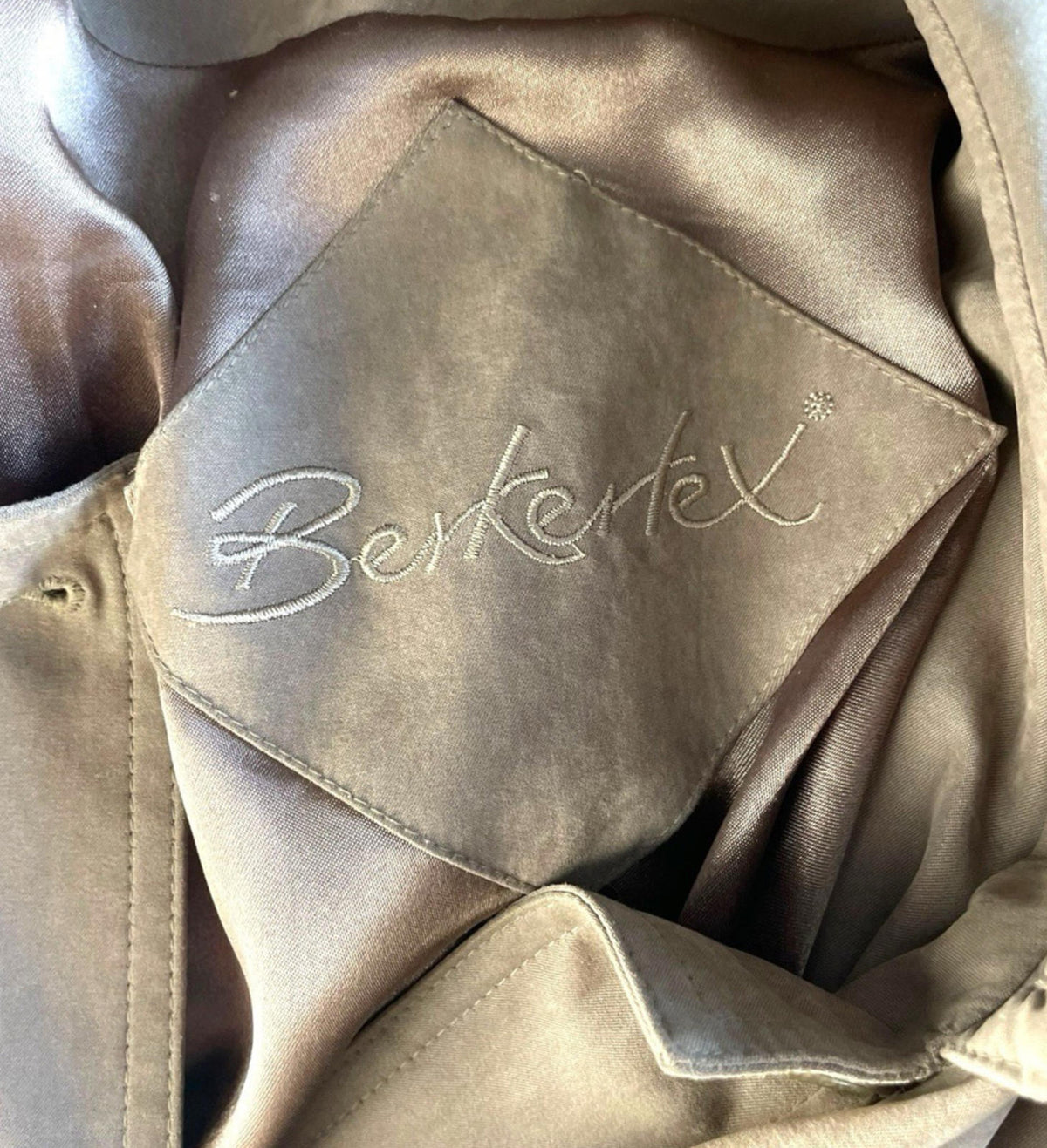 Berkertex Brown Vintage Soft Shell Trench Coat Women's UK Size 14