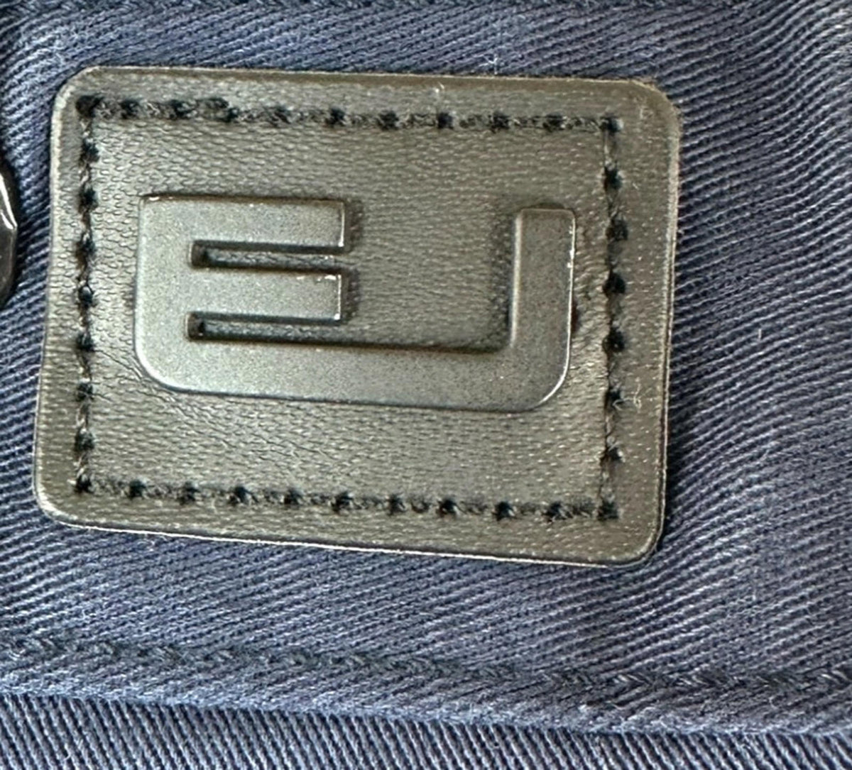 EJ Denim Shorts Men's UK Size 34 W Navy Blue Embroidered Logo Denim Button Up