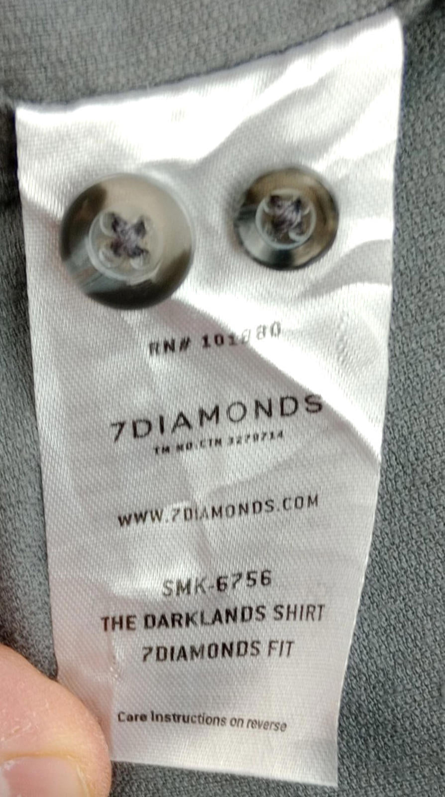 7 Diamonds Corduroy Shirt Men's UK Size XL Grey Long Sleeve Pocket 100% Cotton