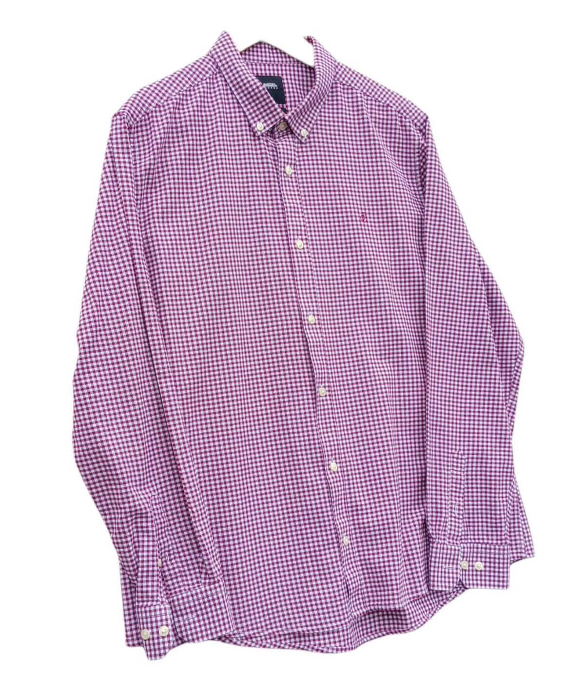 Burton Red Check Long Sleeved Shirt 100% Cotton Men's UK Size XL