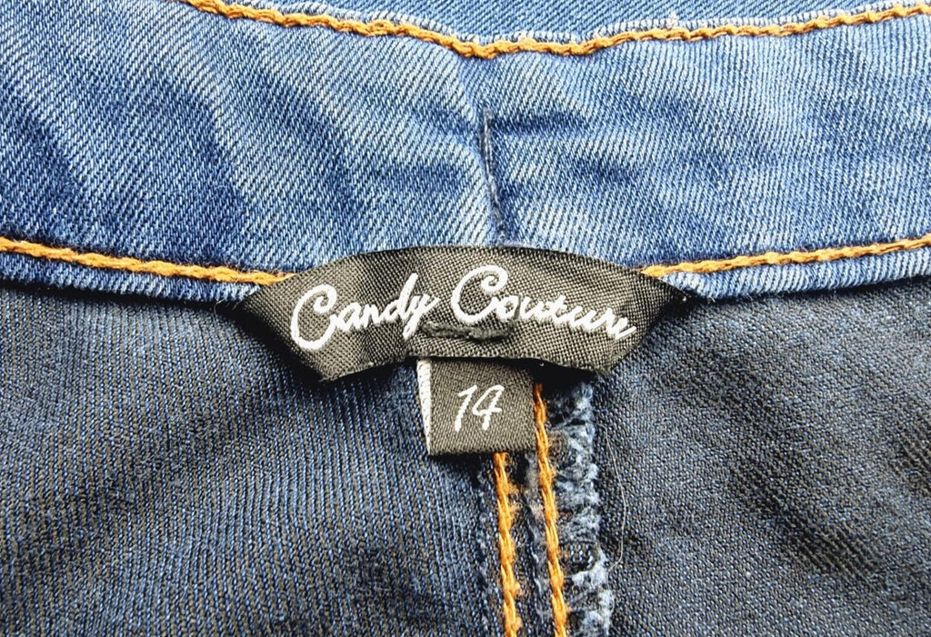 Candy Couture Blue Candy Couture Jeans Junior Girls W26 L28 Blue Cotton Stretch Denim Leggings
