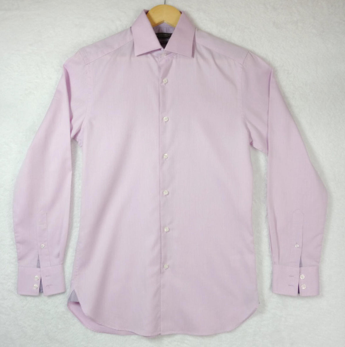 St George By Duffer Shirt Men's UK Size S Pink Stripe 100% Cotton Slim Fit