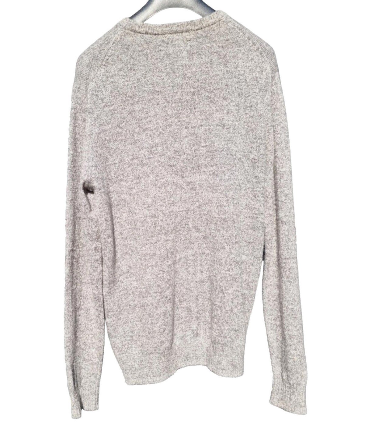 Thomas Nash Knit Jumper Men's UK Size M Grey Lambswool Mix Crew Neck Long Sleeve