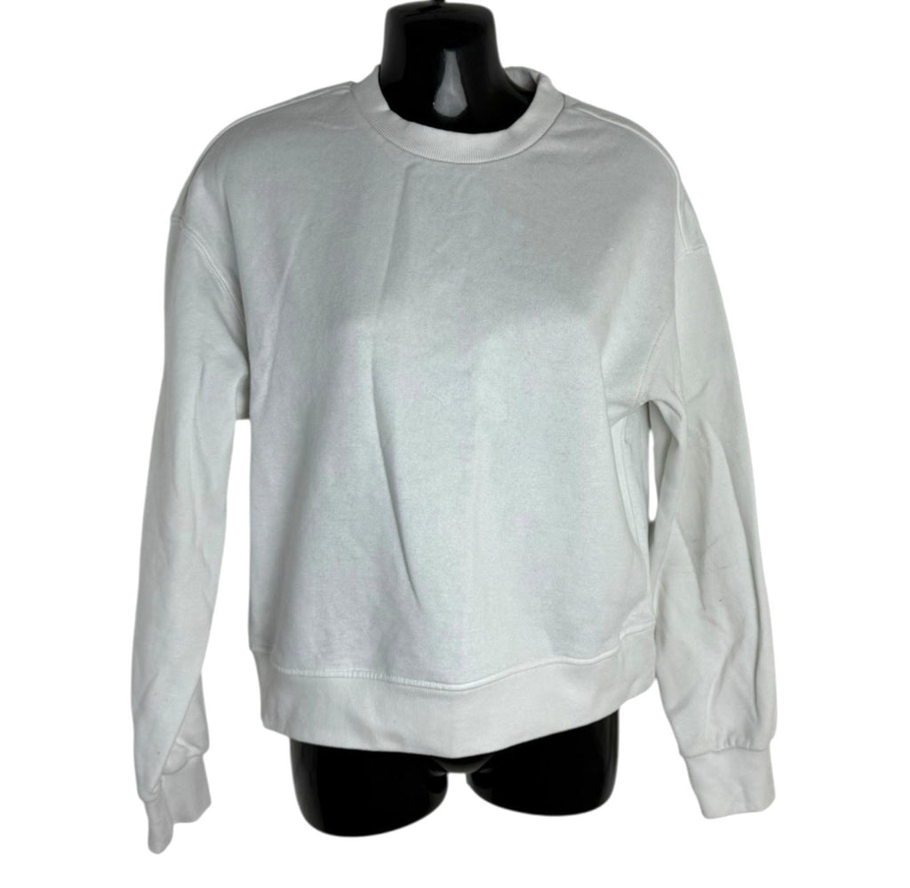 Divided White Jumper Jersey Oversized Sweater Crew Neck Women's UK Size 2XS XXS