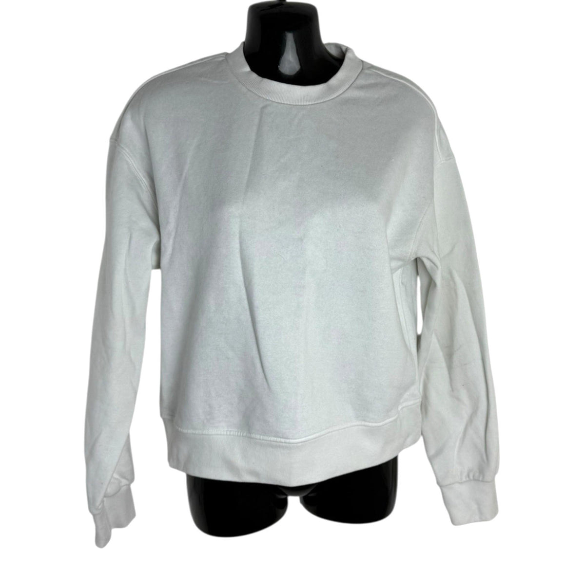 Divided White Jumper Jersey Oversized Sweater Crew Neck Women's UK Size 2XS XXS